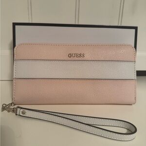 GUESS Pink and White Women's Wallet